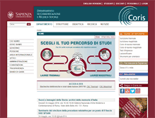 Tablet Screenshot of coris.uniroma1.it