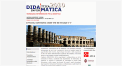 Desktop Screenshot of didamatica2010.di.uniroma1.it