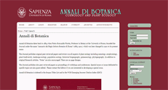 Desktop Screenshot of annalidibotanica.uniroma1.it