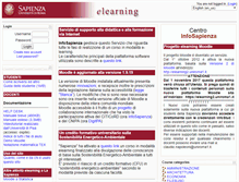Tablet Screenshot of elearning.uniroma1.it