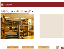 Tablet Screenshot of bibliotecafilosofia.uniroma1.it